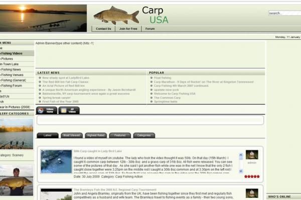 Carp fishing USA