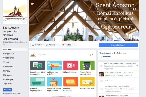 Szent Ágoston Plébánia Facebook